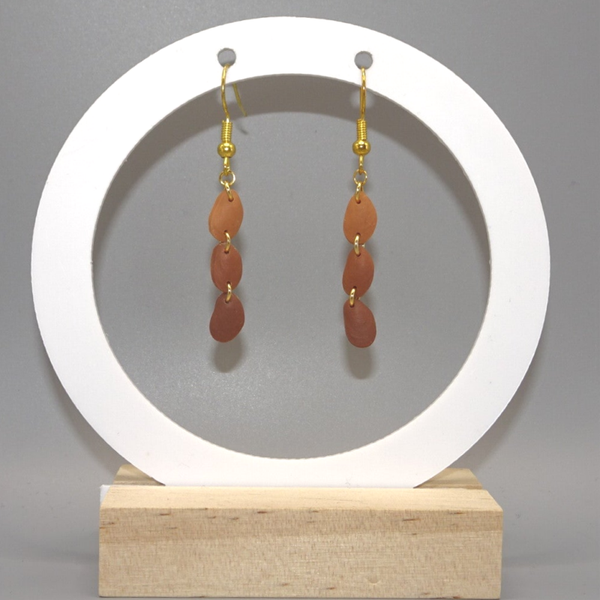 Boucles d'oreilles Maresclé - Marron