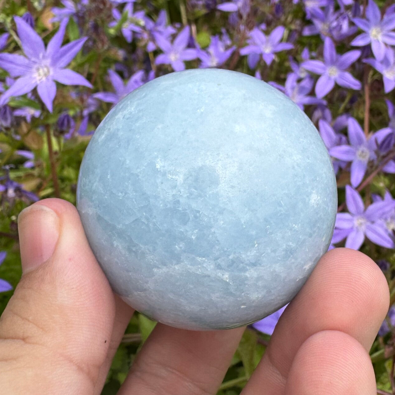 Blauwe calciet bol