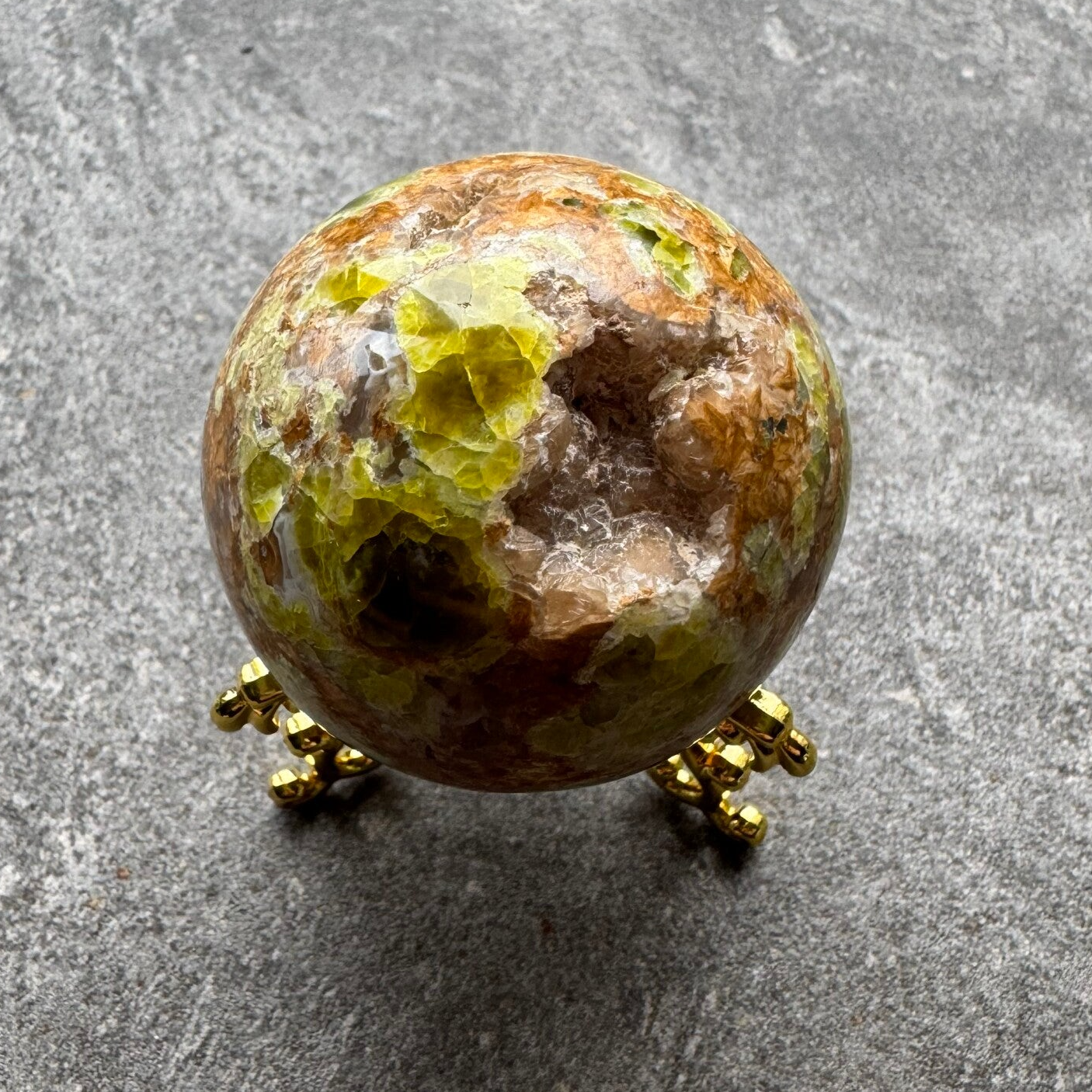Groene opaal bol