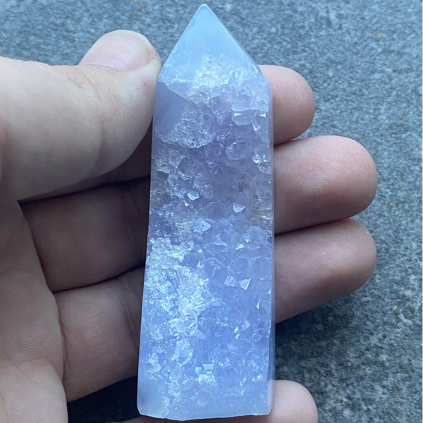 Blue lace agate obelisk #2