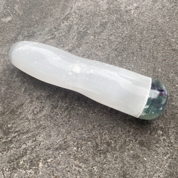 Seleniet staaf met fluoriet