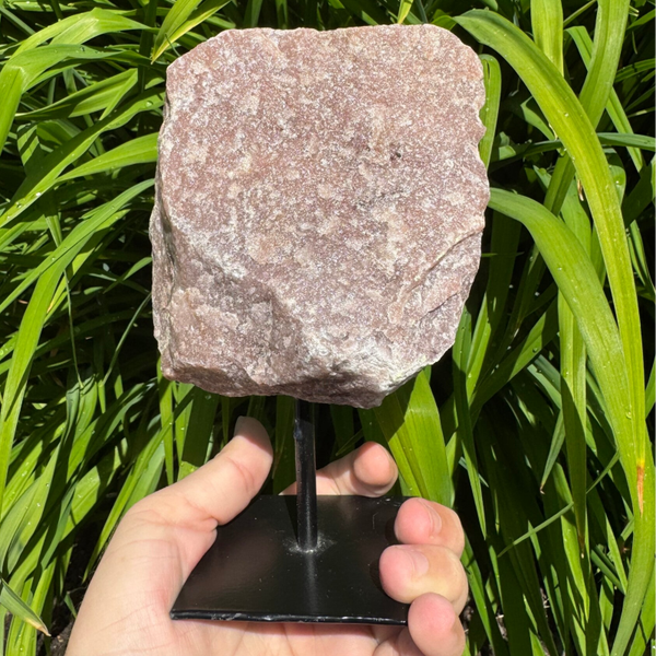 Roze calciet op standaard