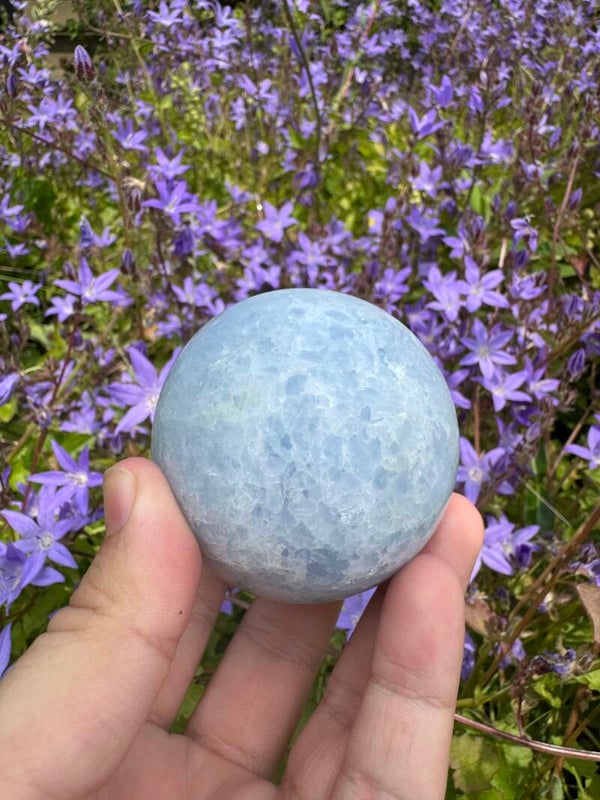 Blauwe calciet bol