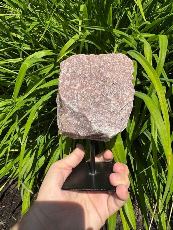 Roze calciet op standaard