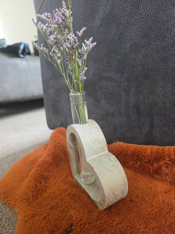 Hart met vaasje 12cm