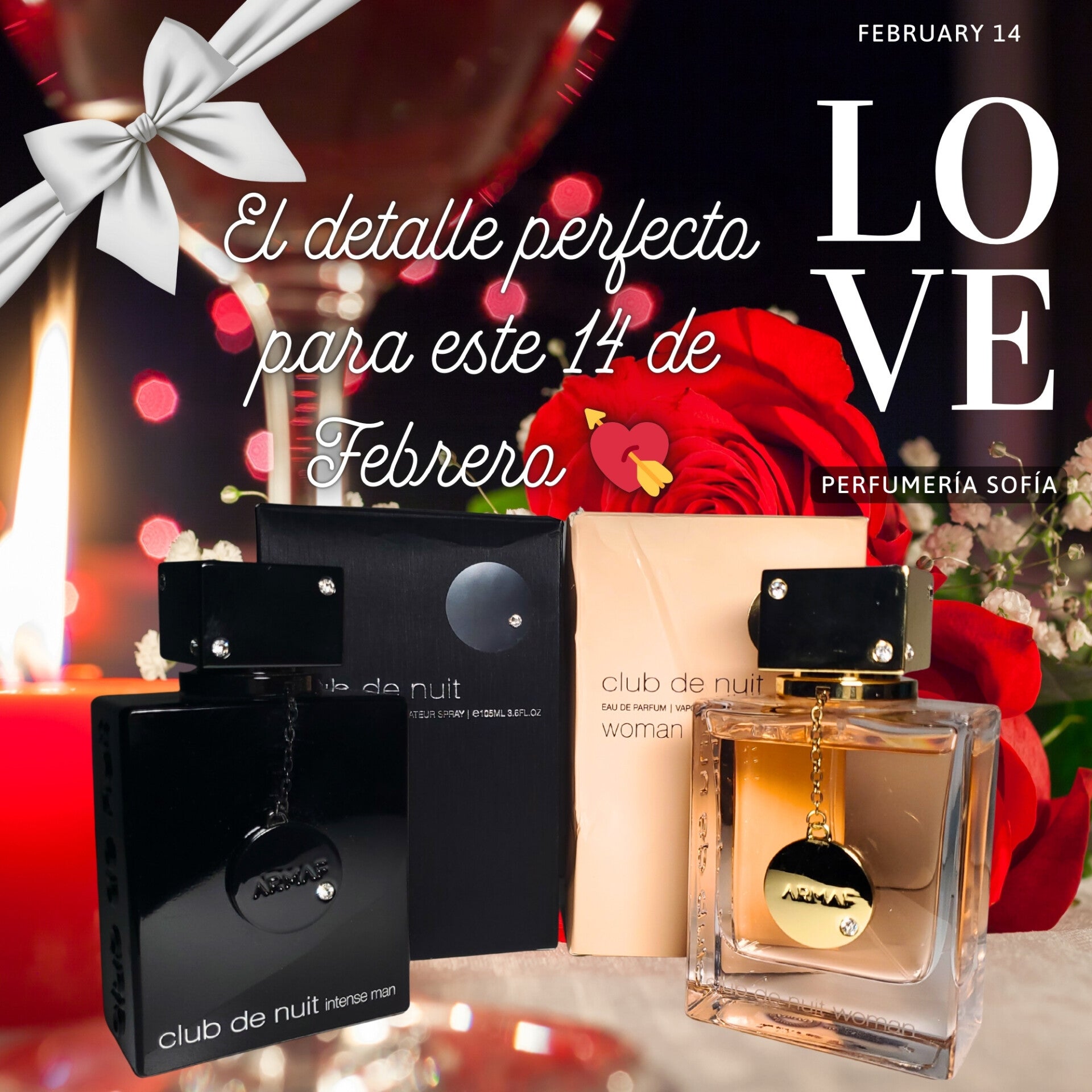 Kit de Perfumes Club de Nuit para San Valentín | Intense Man + Club de Nuit Woman – Regalo Elegante, Seductor y Nocturno 14 de Febrero
