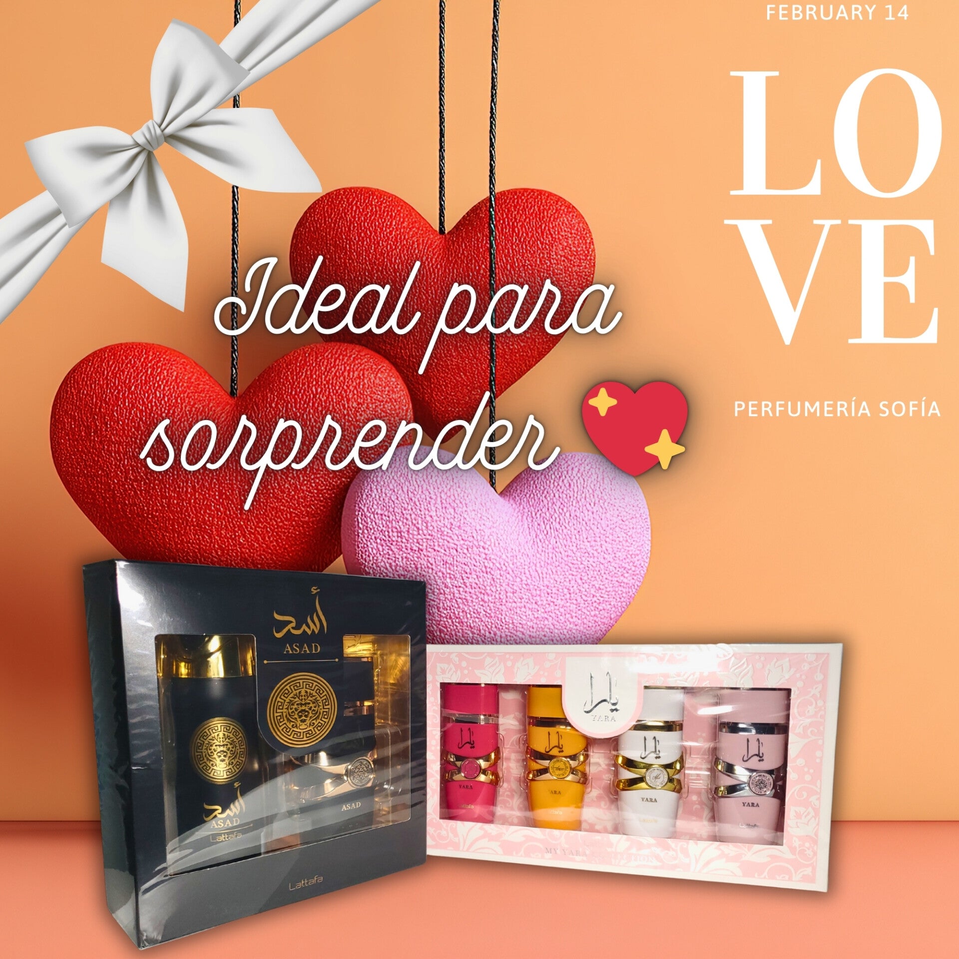 Kit Romantic Latino para San Valentín | Lattafa Asad Duo + Set My Yara Collection – Regalo Perfume Pareja Aromas Intensos y Dulces 14 de Febrero