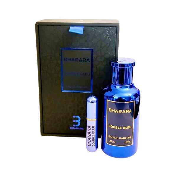 Fragancia Double Bleu 100 ml by Bharara Beauty – Aromática Frutal para Hombre con Aroma a Limón, Piña, Bergamota y Romero