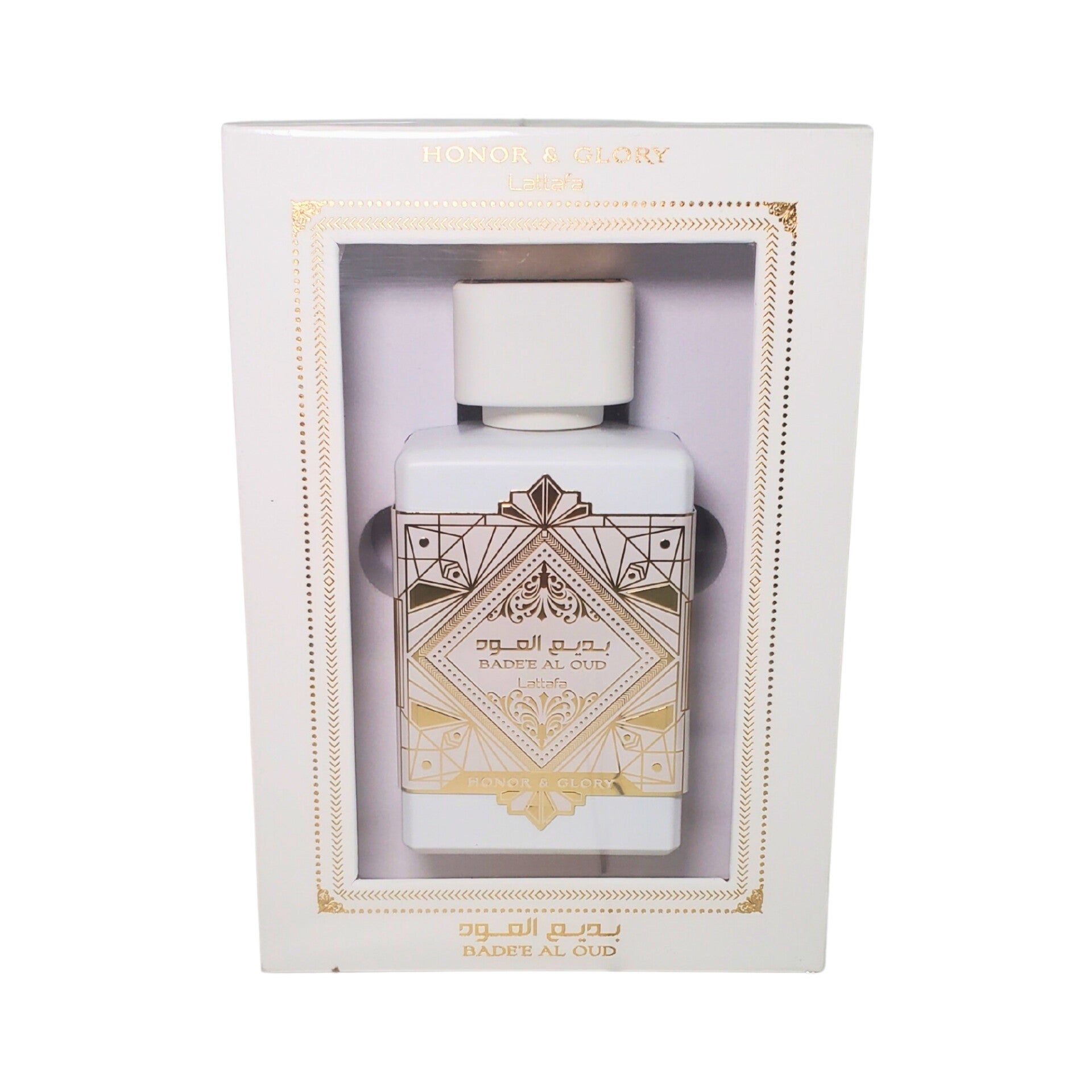 Fragancia Bade'e Al Oud Honor & Glory 100 ml by Lattafa – Oriental Gourmand Amaderada Unisex con Aroma a Piña y Créme Brulée