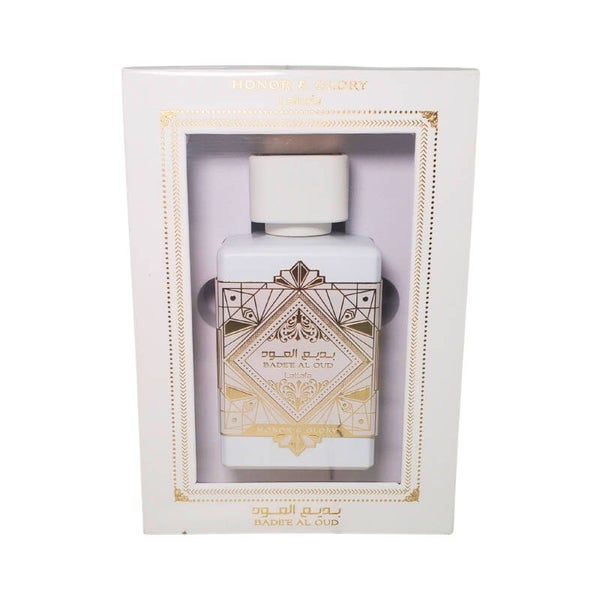 Fragancia Bade'e Al Oud Honor & Glory 100 ml by Lattafa – Oriental Gourmand Amaderada Unisex con Aroma a Piña y Créme Brulée