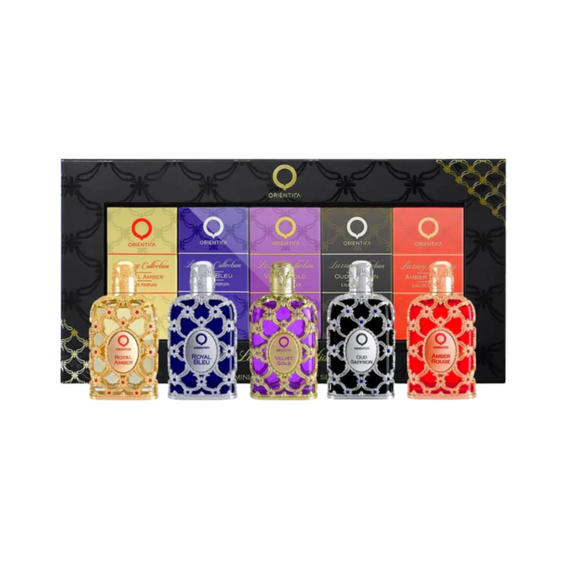 SET Luxury Collection Orientica Unisex Mini Perfumes 5pzs x 7.5 ml Amaderados y Orientales