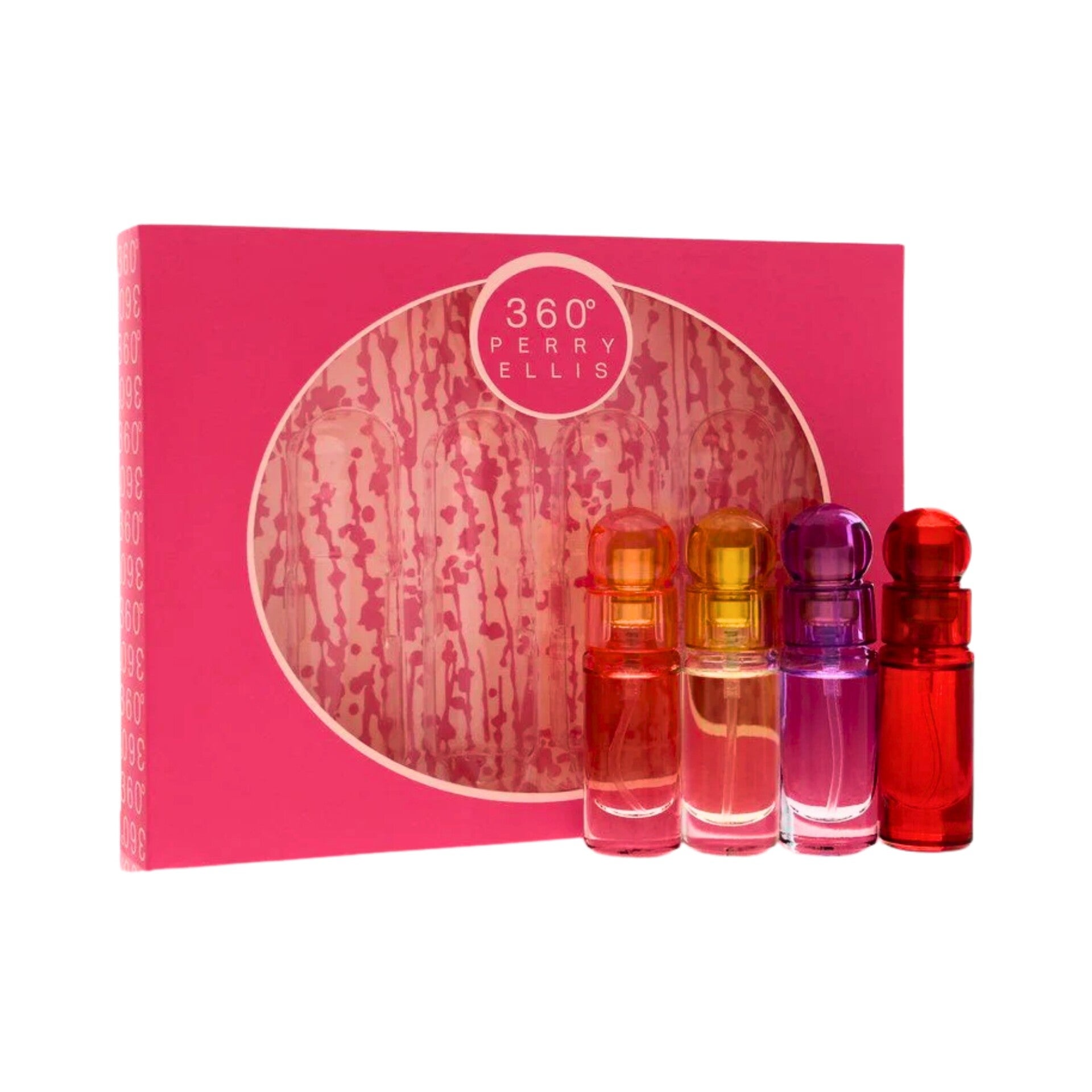 SET mini Perry Ellis 360 Regalo para Mujer | 4 Fragancias EDP de Viaje 7.5 ml