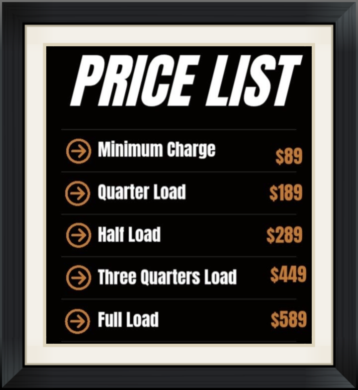 Our price list for junk removal in Calgary Alberta 