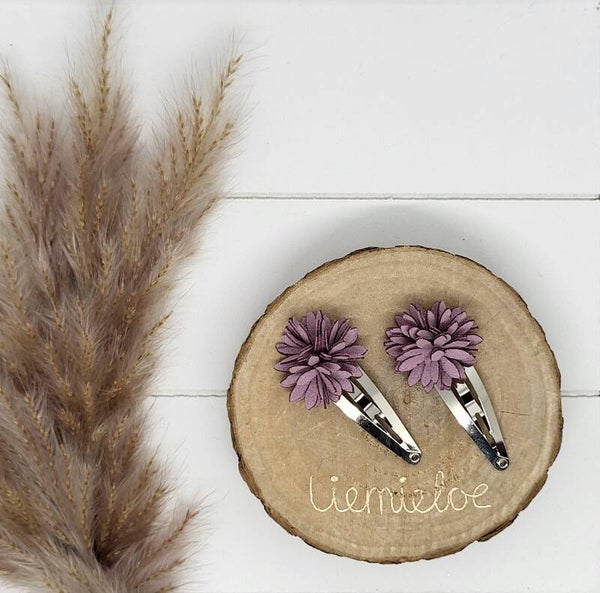 Haarclips Daisy 2 st - paars