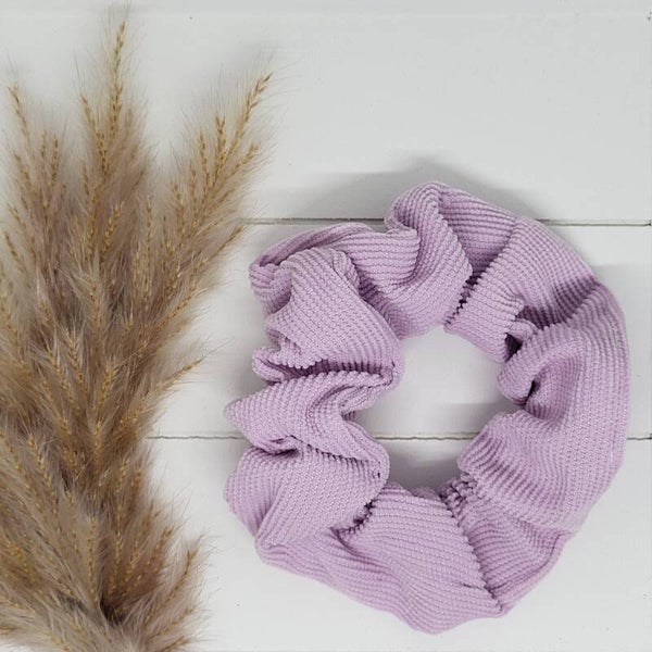 Scrunchie - Ribstof lila
