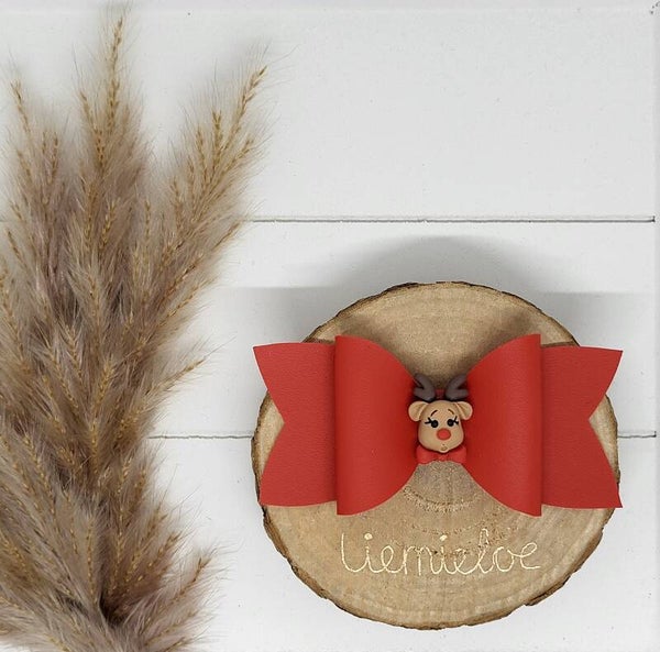 Kerstmis - haarspeld rood