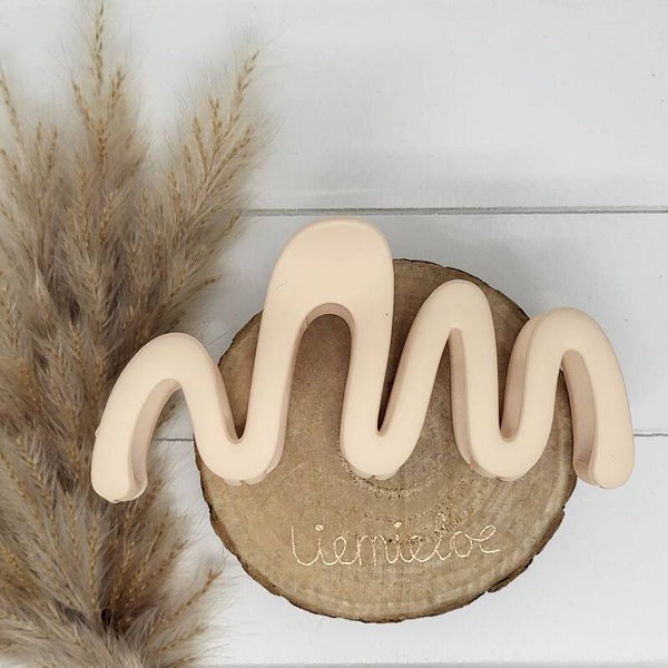 Haarklem maxi - golvend beige