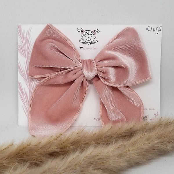 Haarspeld grote strik - Roze