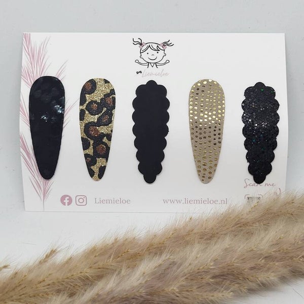 Haarclips set - Zwart