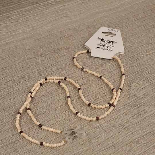 Zonnebrilkoord - Beige/bruin (XL)