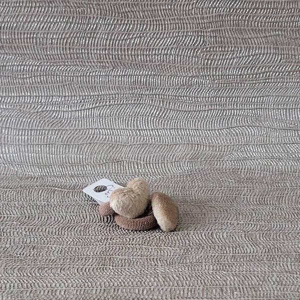 Haarelastiek mini - hartje beige