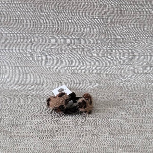 Haarelastiek mini - hartje panter