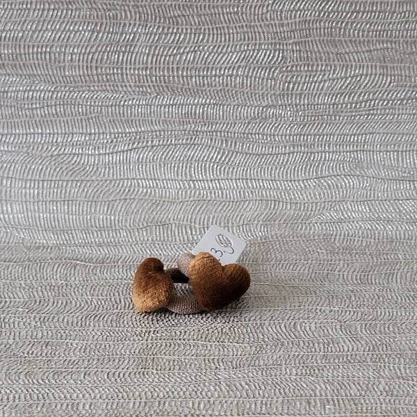 Haarelastiek mini - hartje bruin