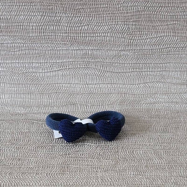 Haarelastiek mini - hartje blauw