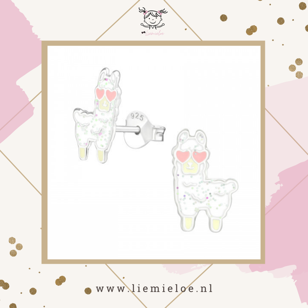 Oorbel knopjes - Alpaca glitter