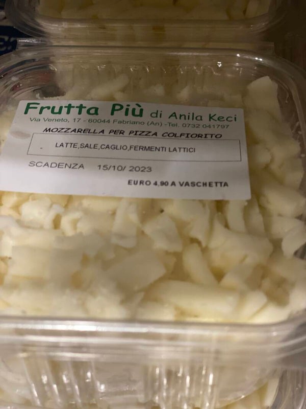 MOZARELLA  PER PIZZA