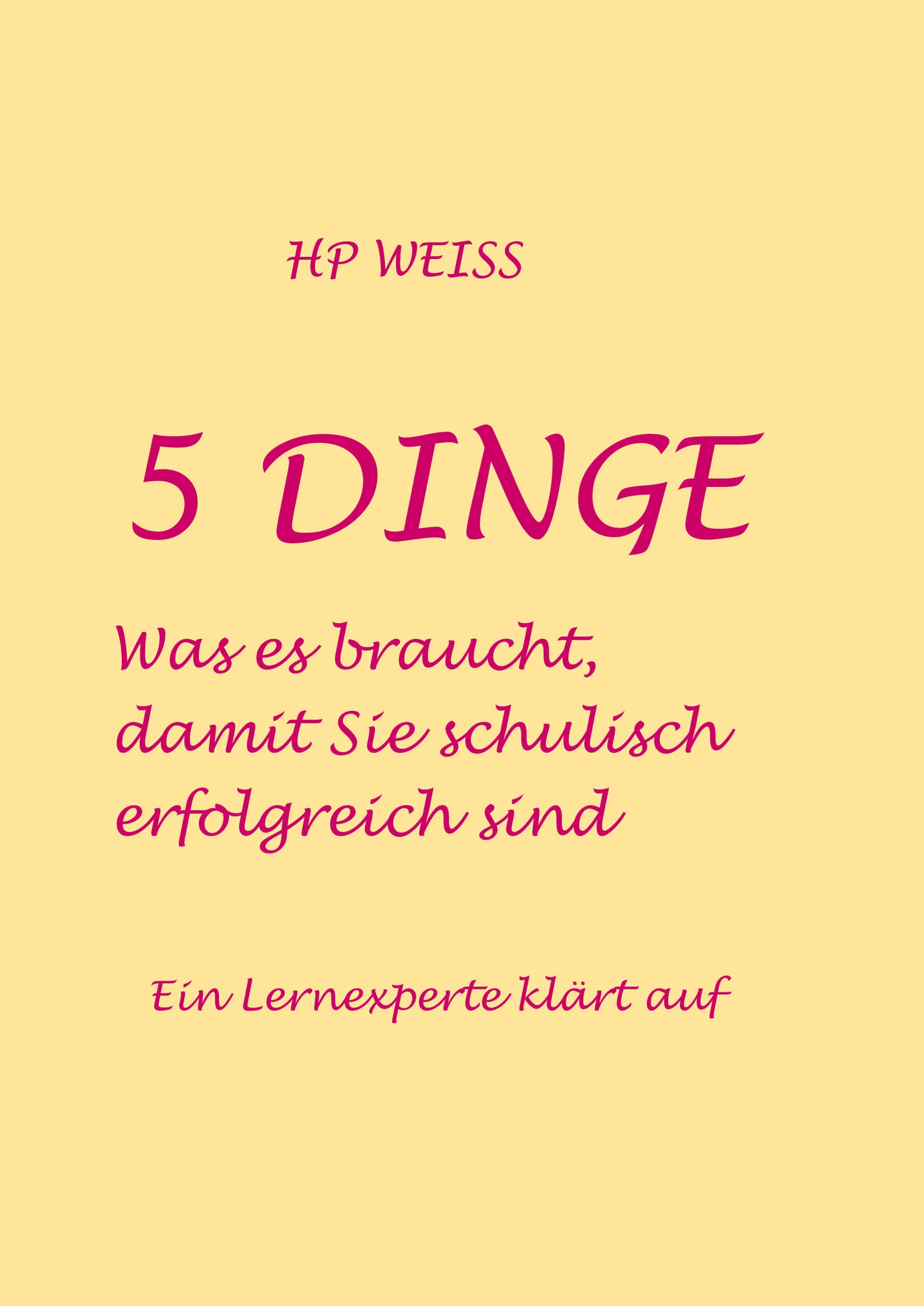 Lerntechnik Buch HPWeiss