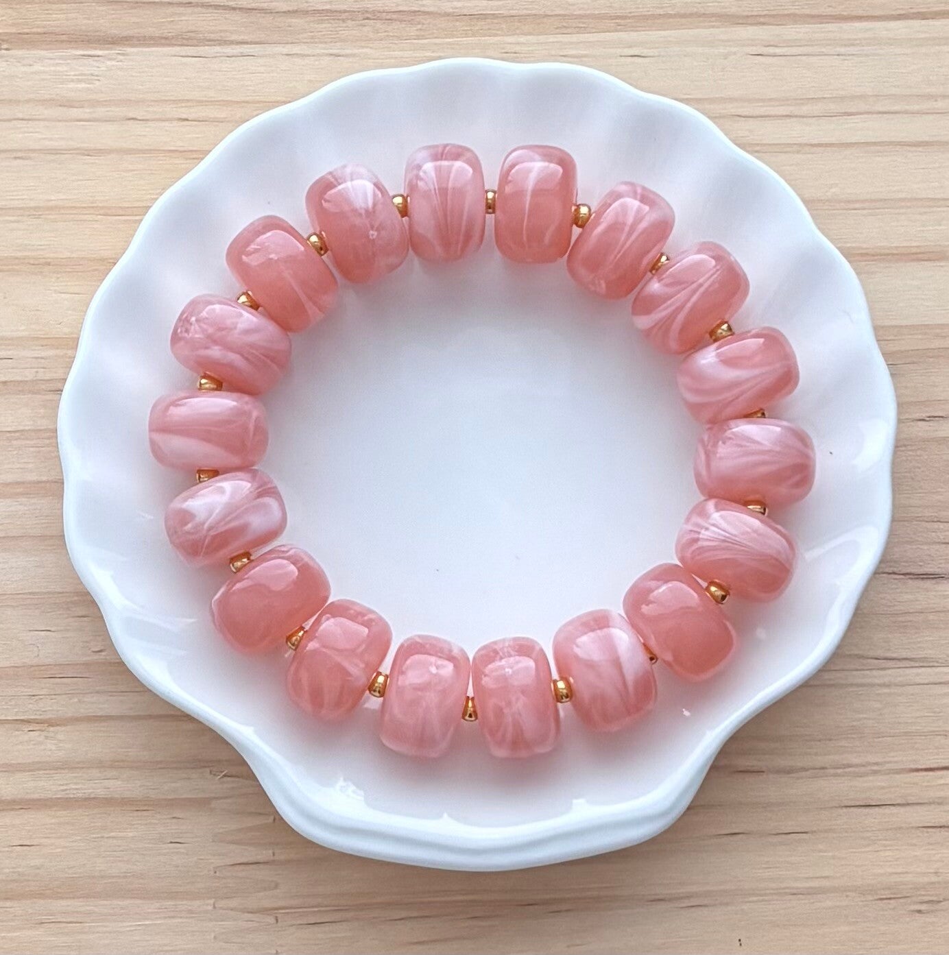 Armband Disc Vintage Pink