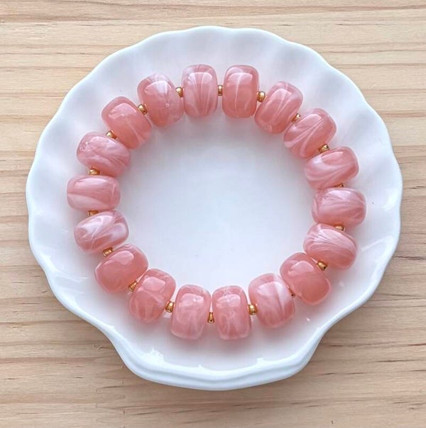 Armband Disc Vintage Pink