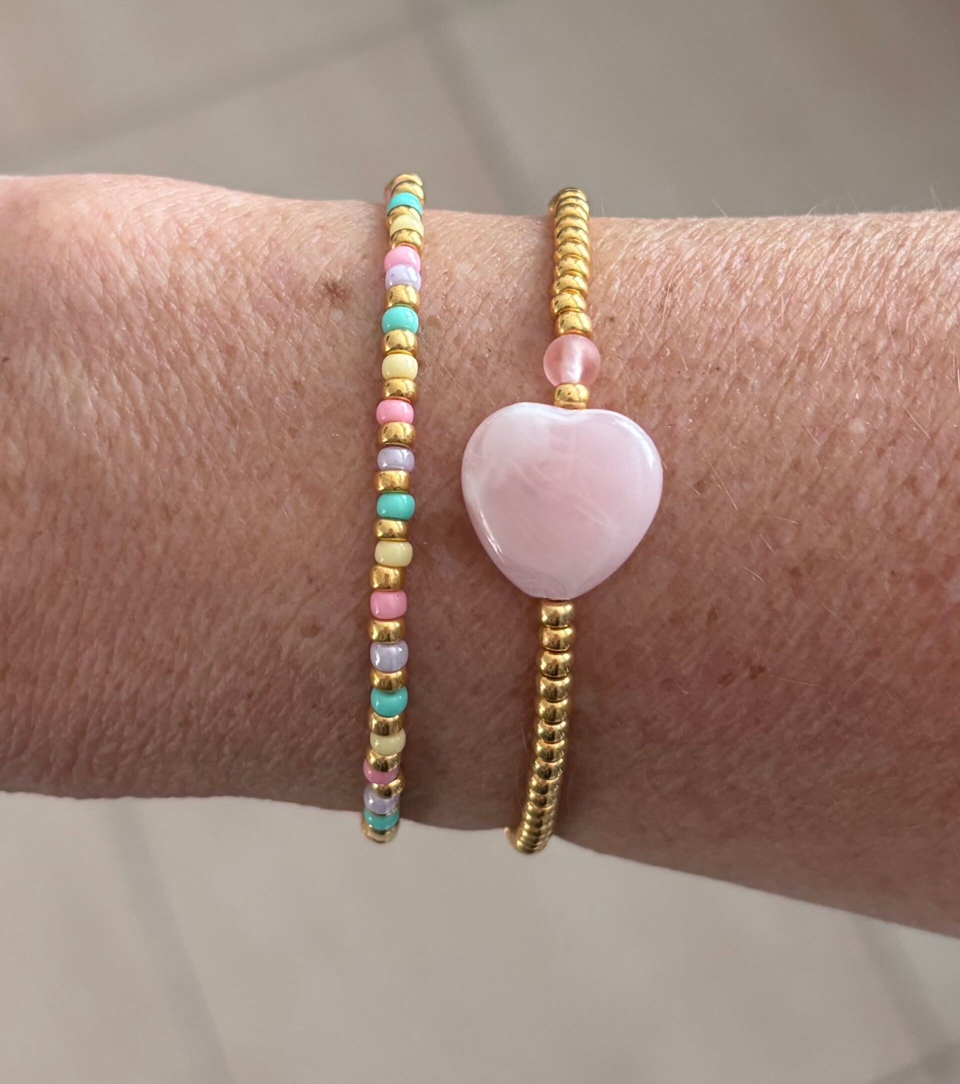 Armbandensetje Happy Love Pink