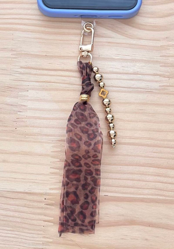 Telefoonkoord Panter Goud