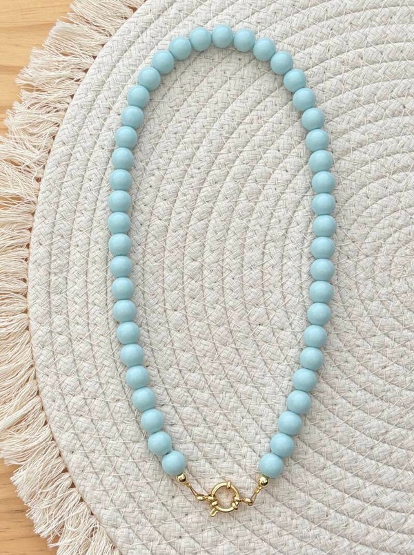 Kralenketting Licht blauw