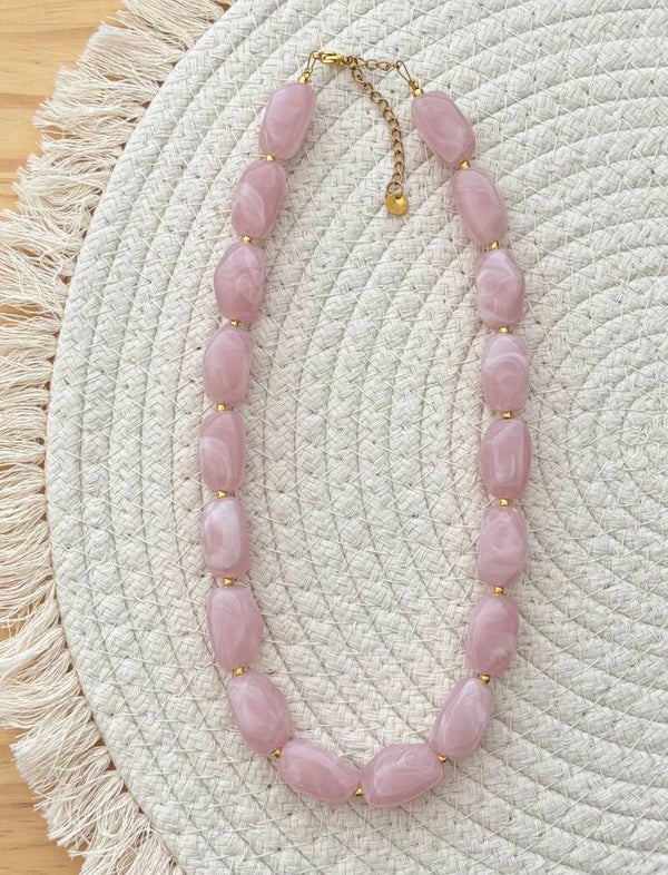 Ketting Pink stone