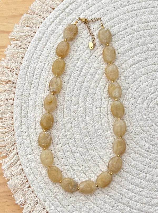 Ketting Ovaal Beige
