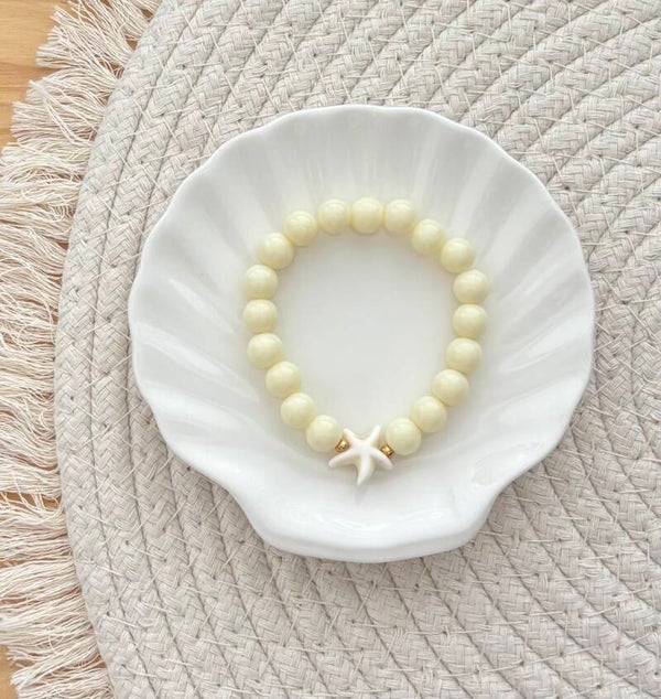 Armband Zeester Crème