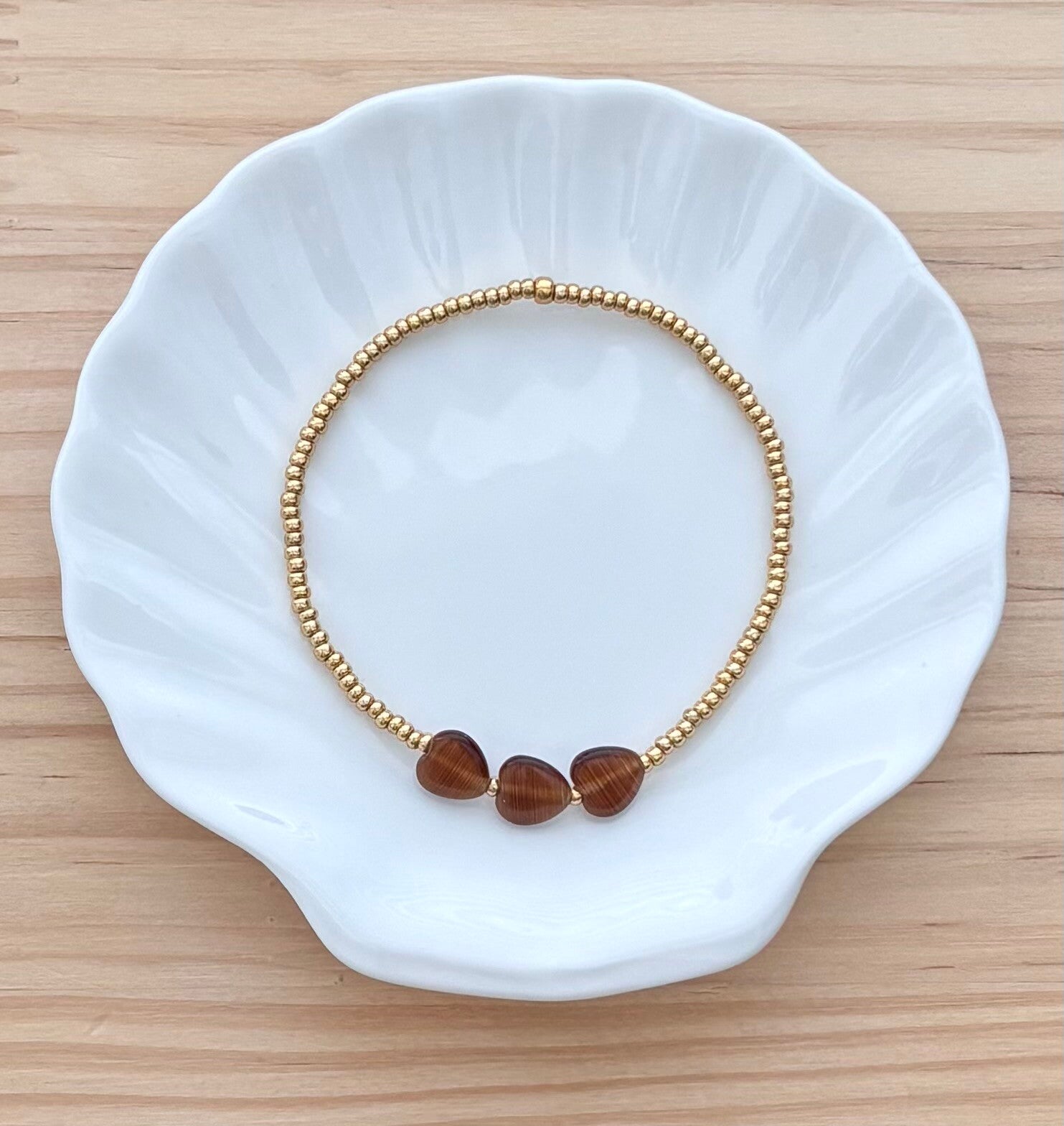 Armband Brown Hearts