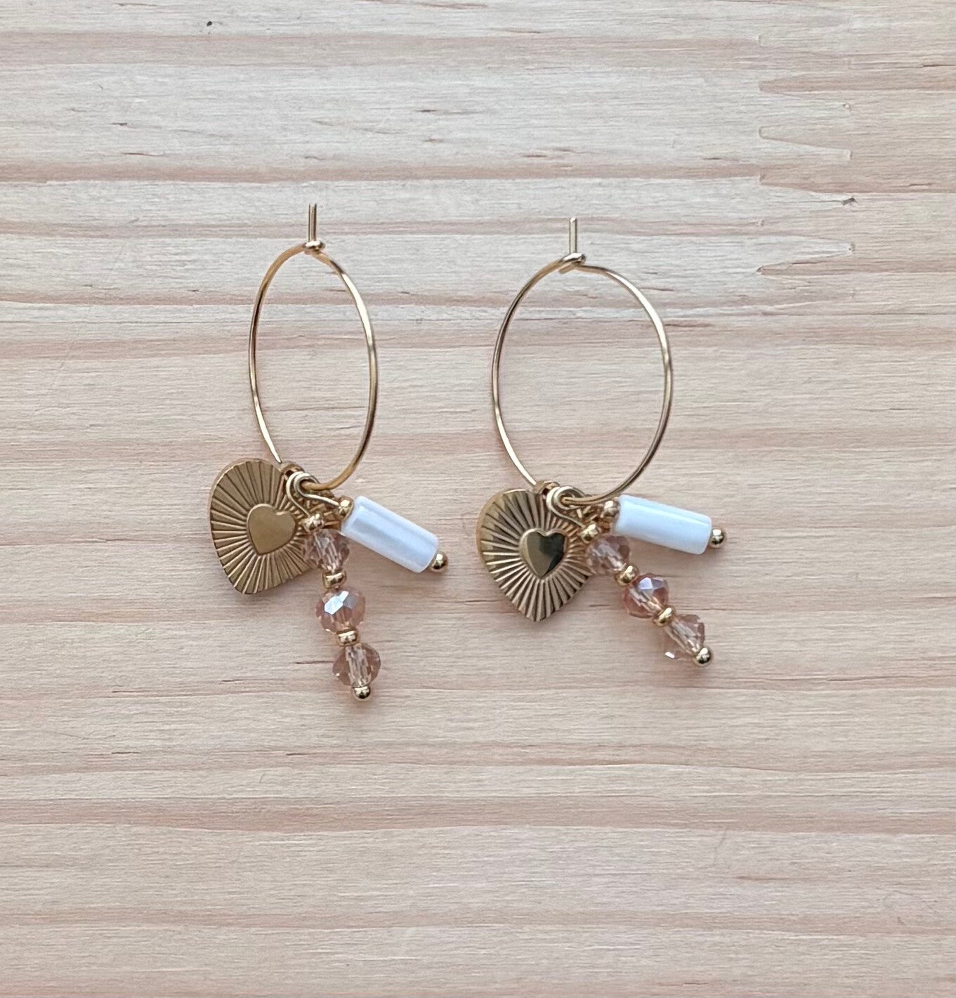 Oorbellen Sparkle Beige