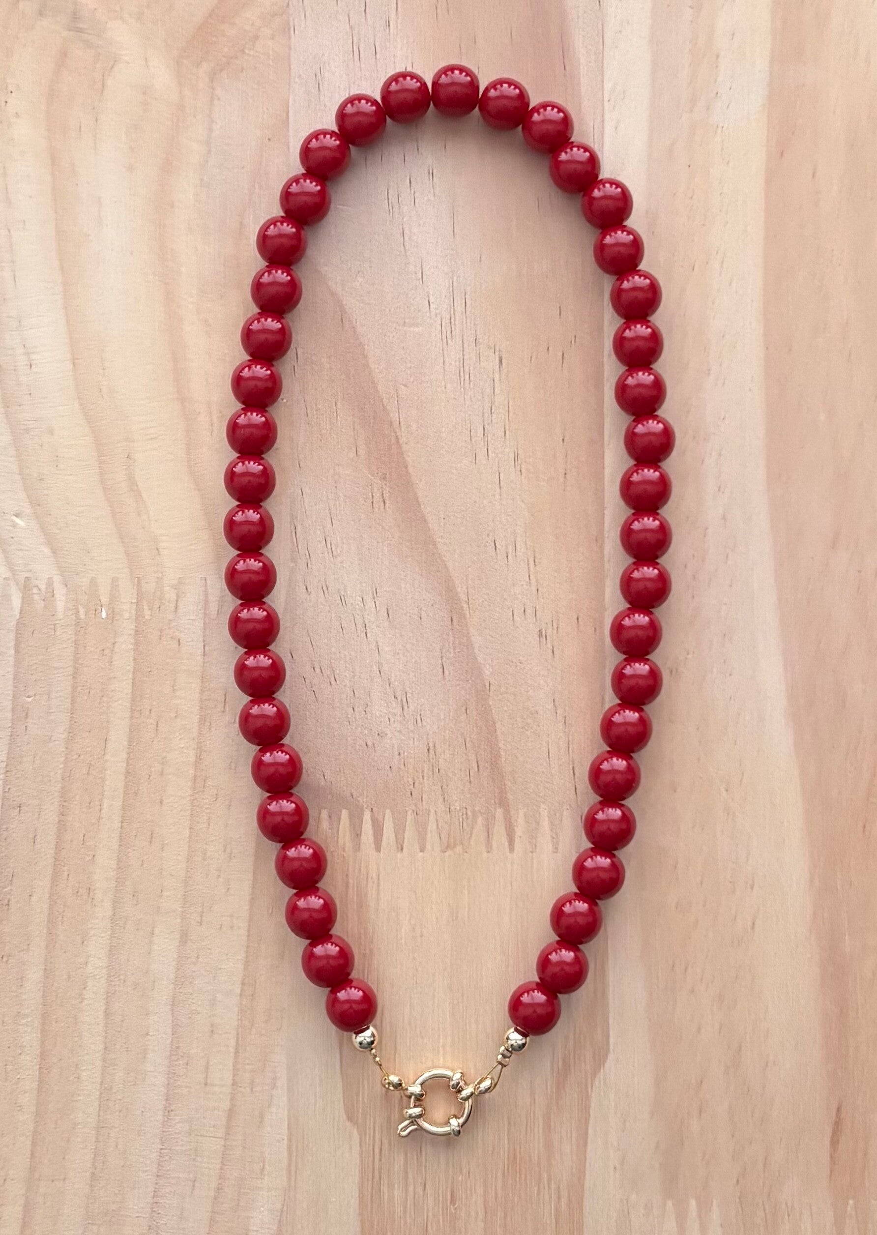 Grote kralenketting Bordeaux