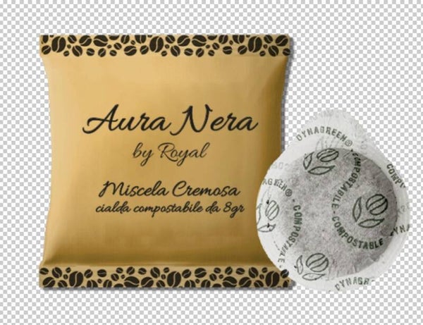 Aura Nera. Cialde compostabili 44mm. Pezzi 150