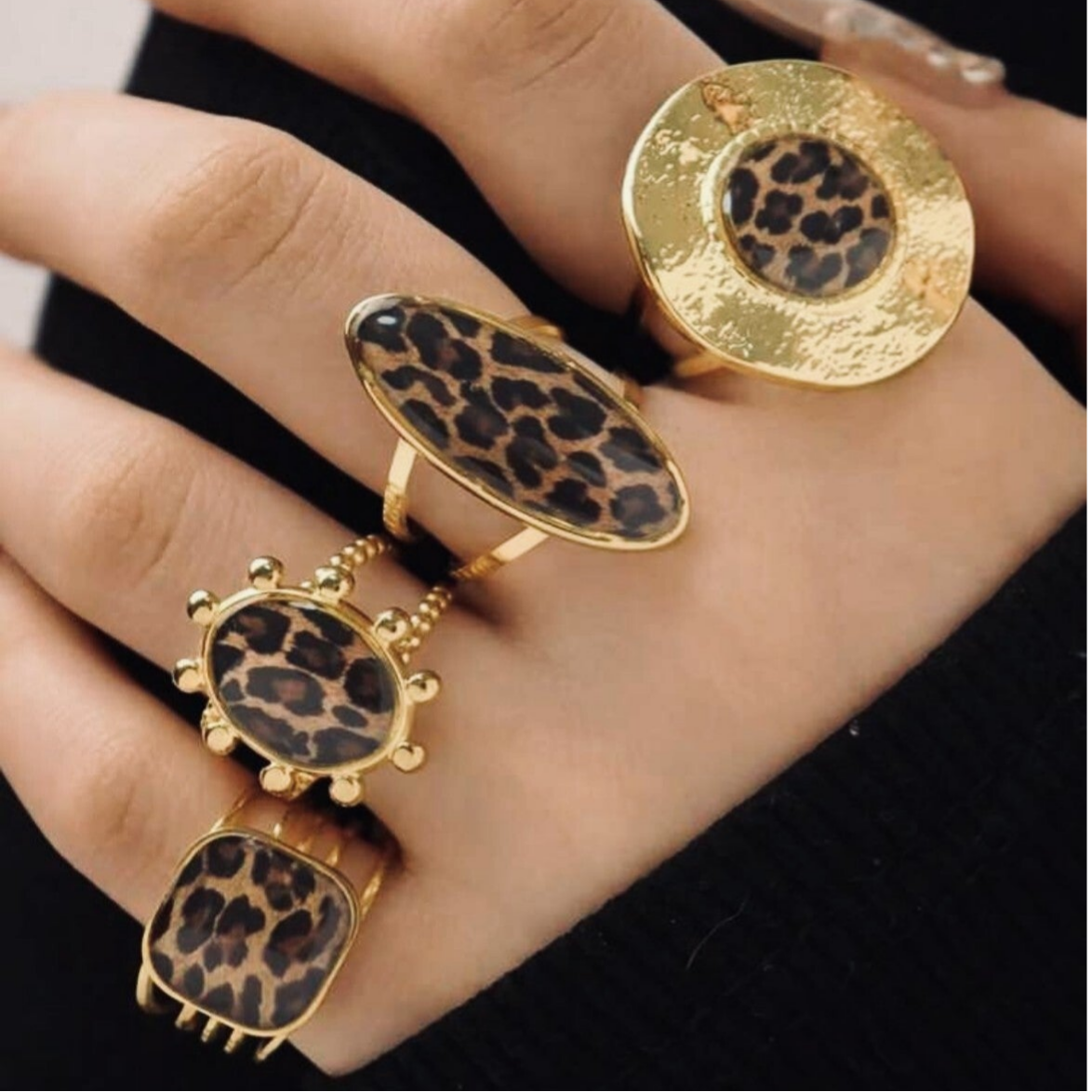 Panter ringen set van 4.