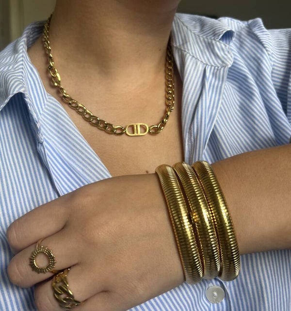 dubble golden necklace