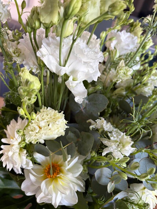Bouquet ton Blanc et vert