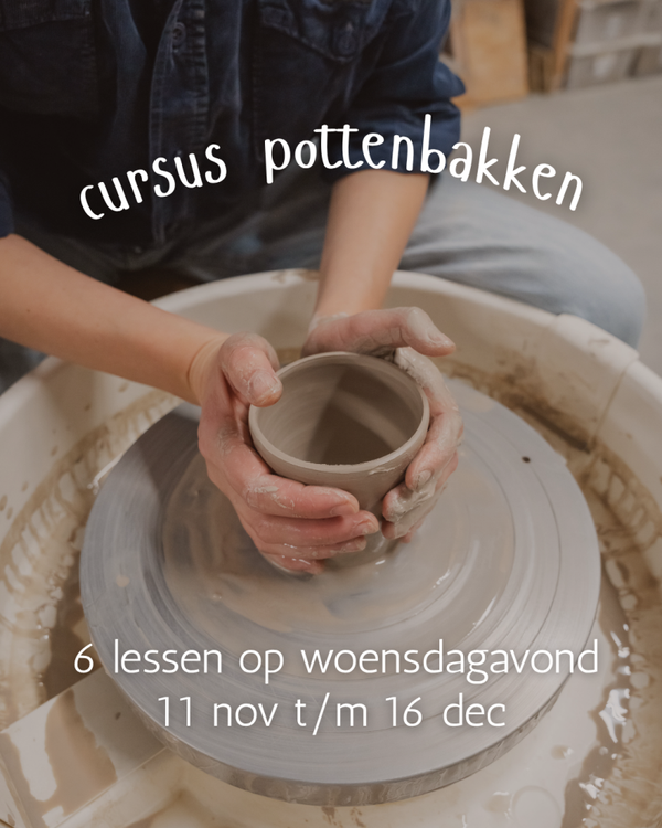 Cursus pottenbakken woensdagavond (11 nov t/m 16 dec)