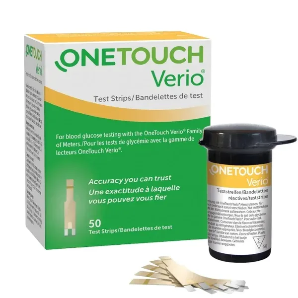 One Touch Verio Blood Glucose Test Strips (50)