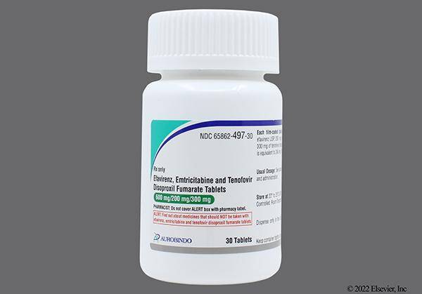 Atripla Efavirenz, Emtricitabina, Tenofovir (Stendhal) Tabletas 600 mg,