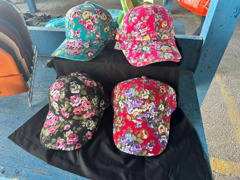 Floral Caps-Unisex-One Size-Adjustable New-$10.50 each